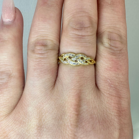 Ring flätad design 18k guld - Smyckesbanken
