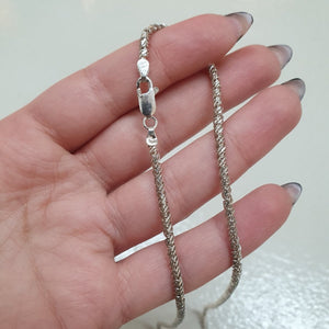 Silver halsband flätad i silver - Smyckesbanken
