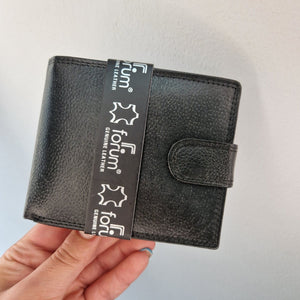 Svart läder plånbok ergonomisk - Smyckesbanken