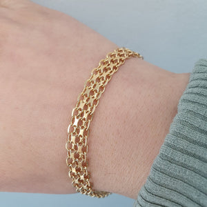 X-länk armband 18k guld 