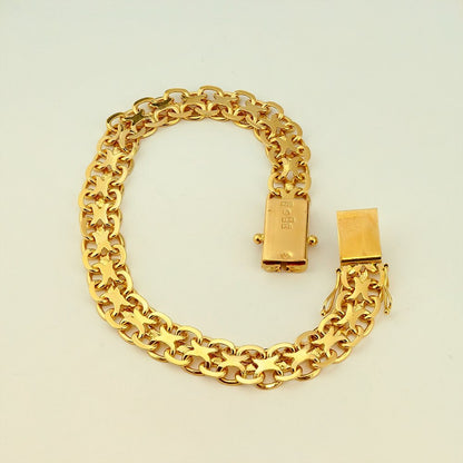X länk armband 18k guld 